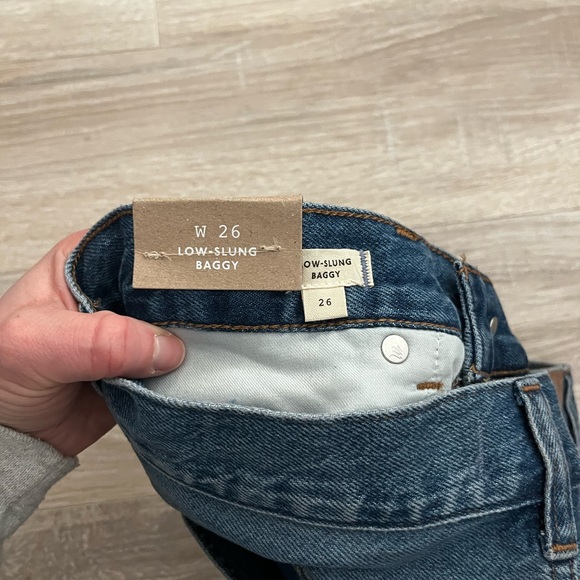 NWT Madewell Women’s Low-Slung Baggy Jeans Fennbrook Wash Rigid - Size 26 - Picture 7 of 11